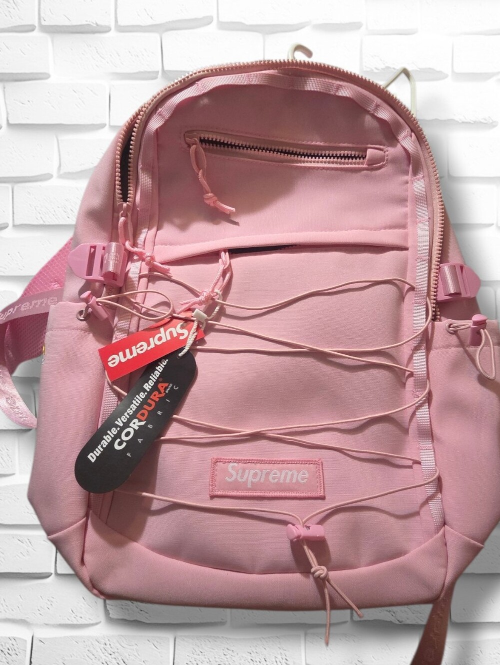 NEW WITH TAGS Supreme SS25 Logo Backpack Light Pink Cordura 28L 2025